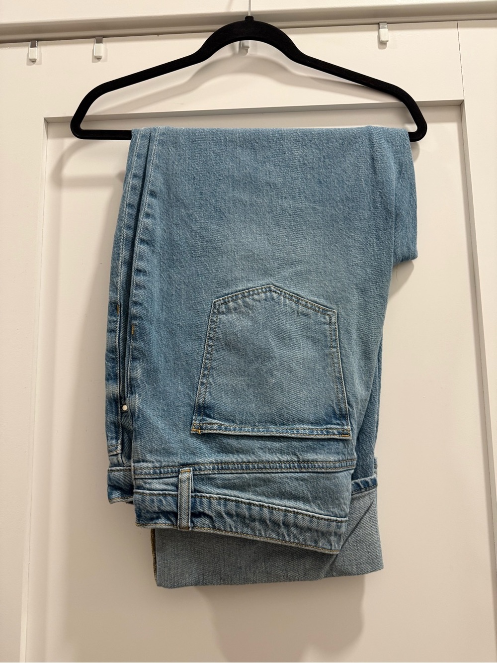 Ann Taylor Light Blue Wide-Leg Cuffed Jeans - Picture 6 of 7